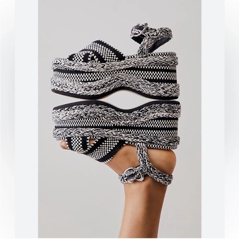 Free People x Amambaih Beatrix Wrap Sandals Size EU 40 or US 10 NEW